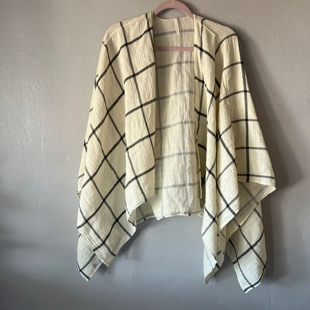 L.L Bean Women's Cloud Gauze Wrap, plaid print cotton